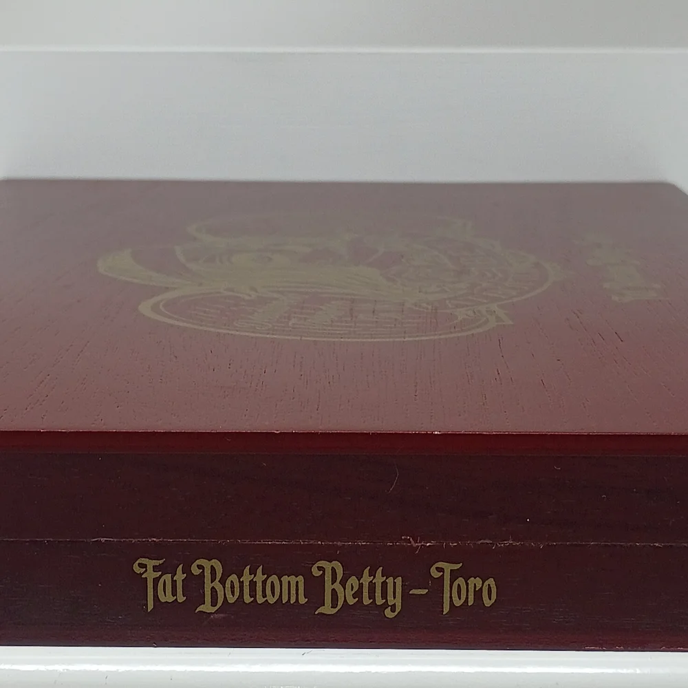 Red and Black Cigar Box with Gold Logo